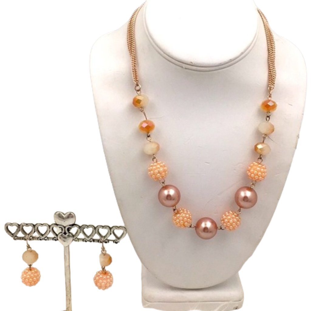 Rmn Gold Tone Bead Jewelry Bundle Set
